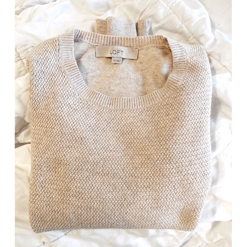 LOFT Cream/Beige Lightweight Sweater